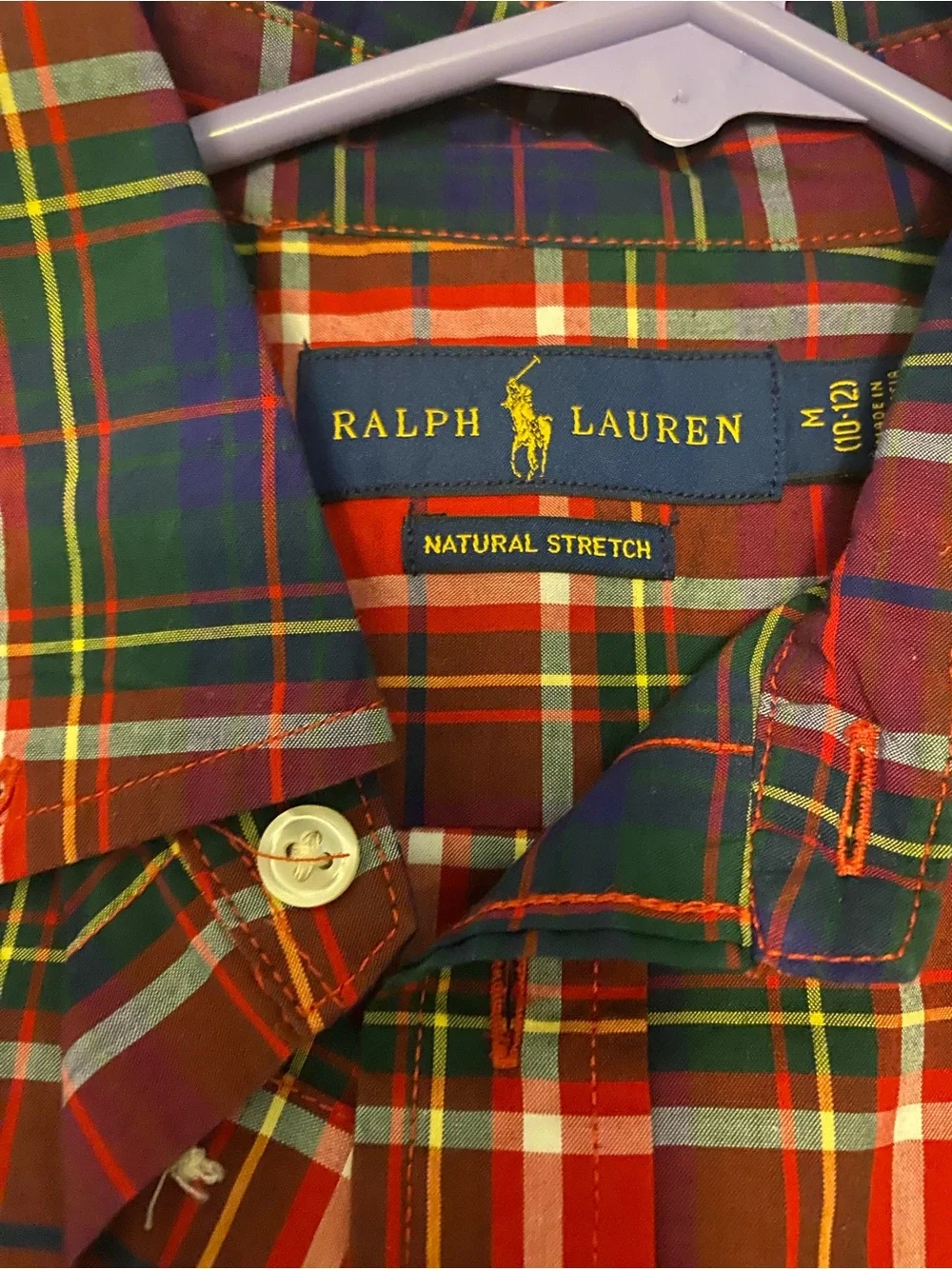 Ralph Lauren bundle of 3 ,  boys  Long-Sleeve Navy Plaid Button-Down Shirt